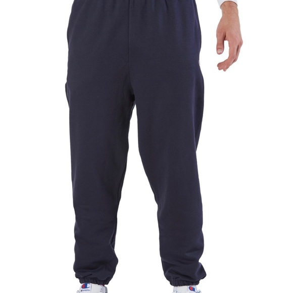 Champion unisex women’s men’s sweatpants size Large navy blue adjustable waist - Picture 7 of 13